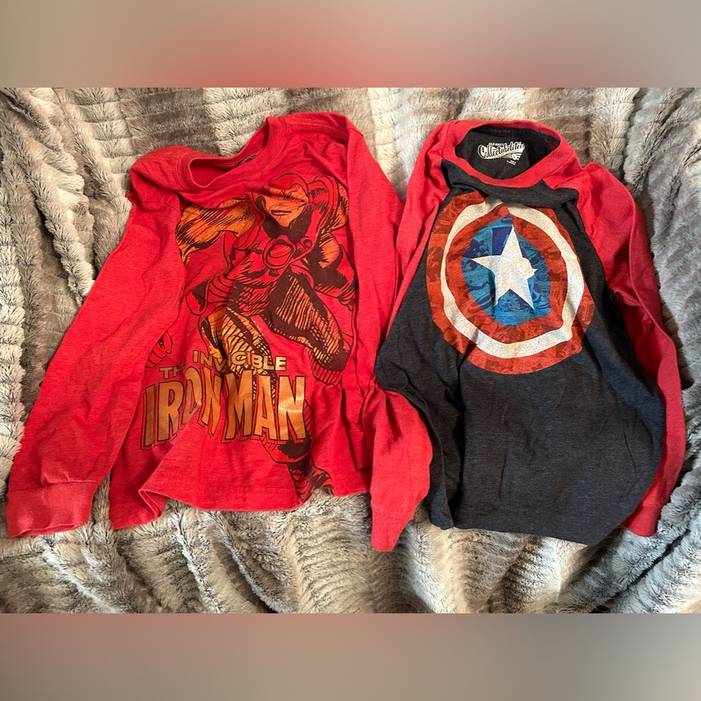 Old Navy Collectabilitees size small, 1-iron man, 1-captain America